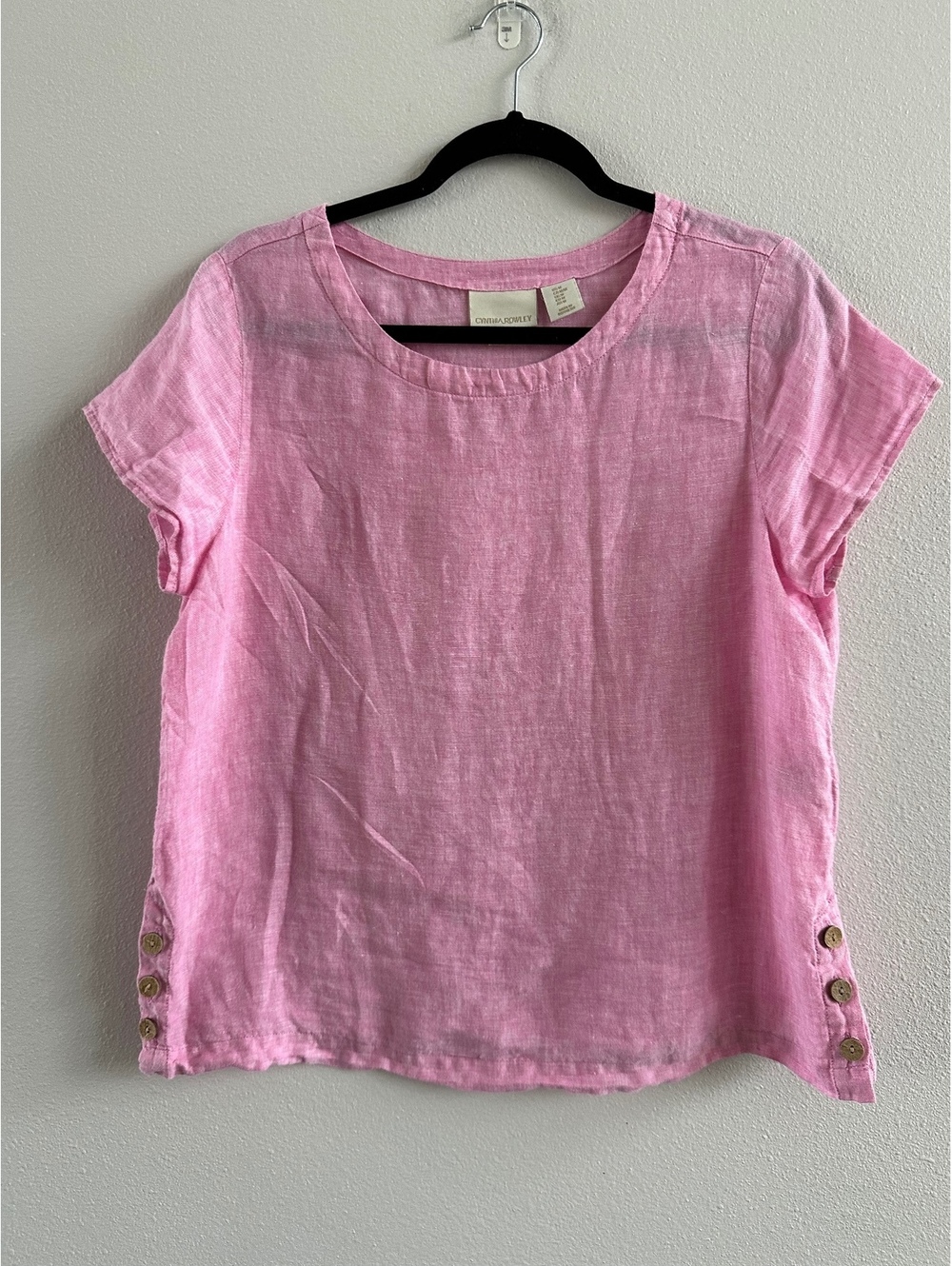 Cynthia Rowley Pink Linen shirt Size M